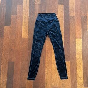 Zyia Navy Velvet Leggings